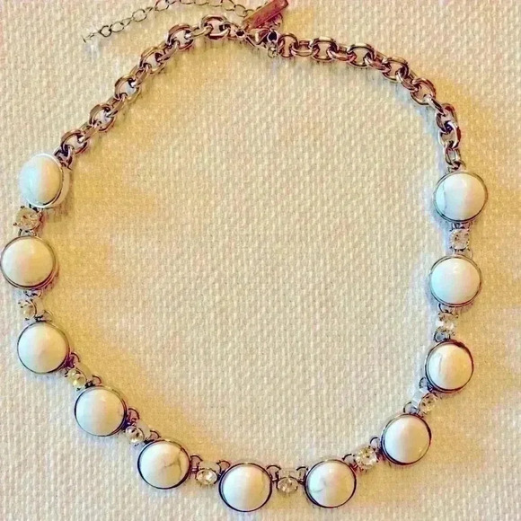 White Stone  and Crystal Necklace 2 for $35 - Picture 4 of 5